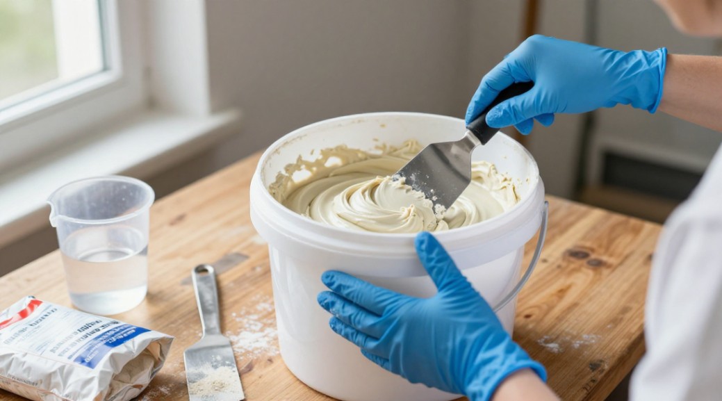 Tā'amu 3: Controlled wet mixing to achieve a smooth, lump-free grout consistency.